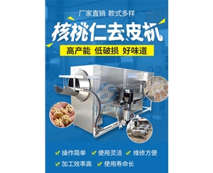 核桃仁去皮機視頻 多規格核桃仁去皮機
